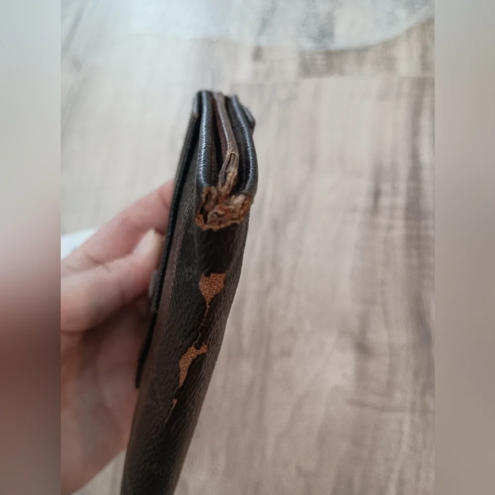 Louis-Vuitton Bifold Wallet Brown Authentic